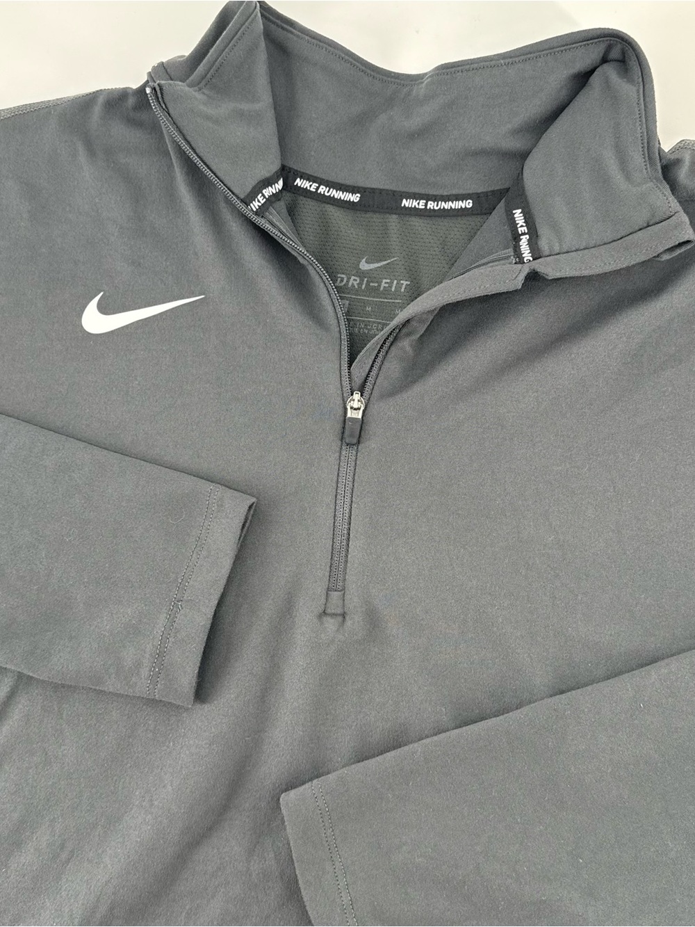 Nike Dri-Fit Element Top Women's Medium  Gray Half Zip Athletic Running